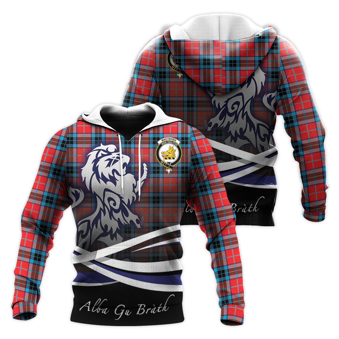 Printivon Mactavish Modern Tartan Scottish Lion Hoodie