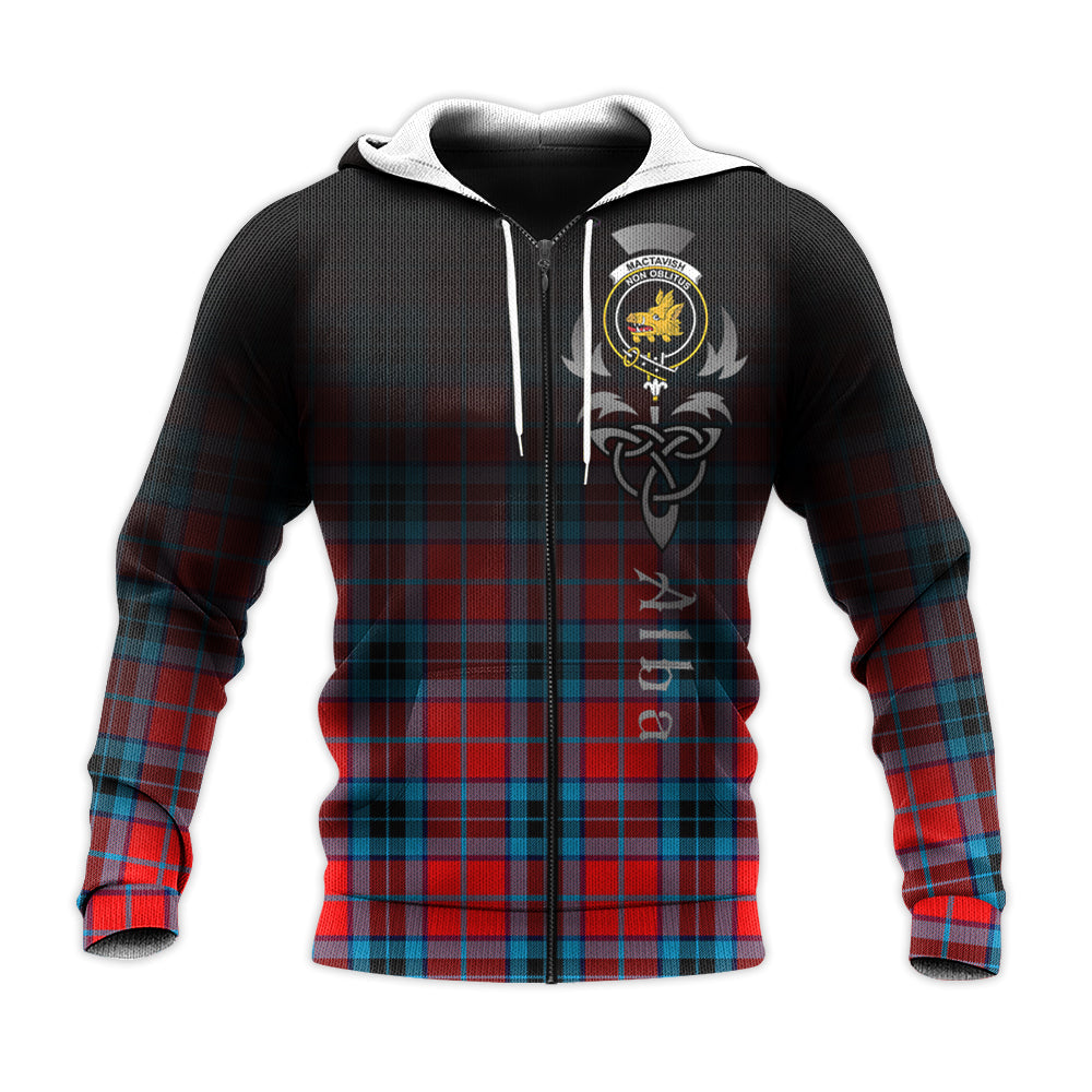Printivon Mactavish Modern Tartan Crest Alba Celtic Hoodie