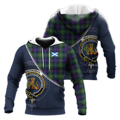 Printivon Macthomas Modern Tartan Scottish Crest Hoodie