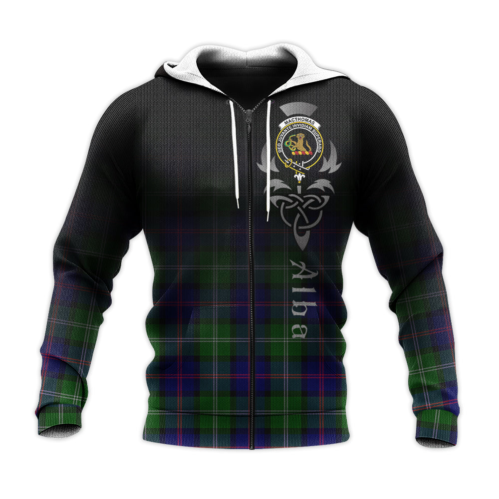 Printivon Macthomas Modern Tartan Crest Alba Celtic Hoodie