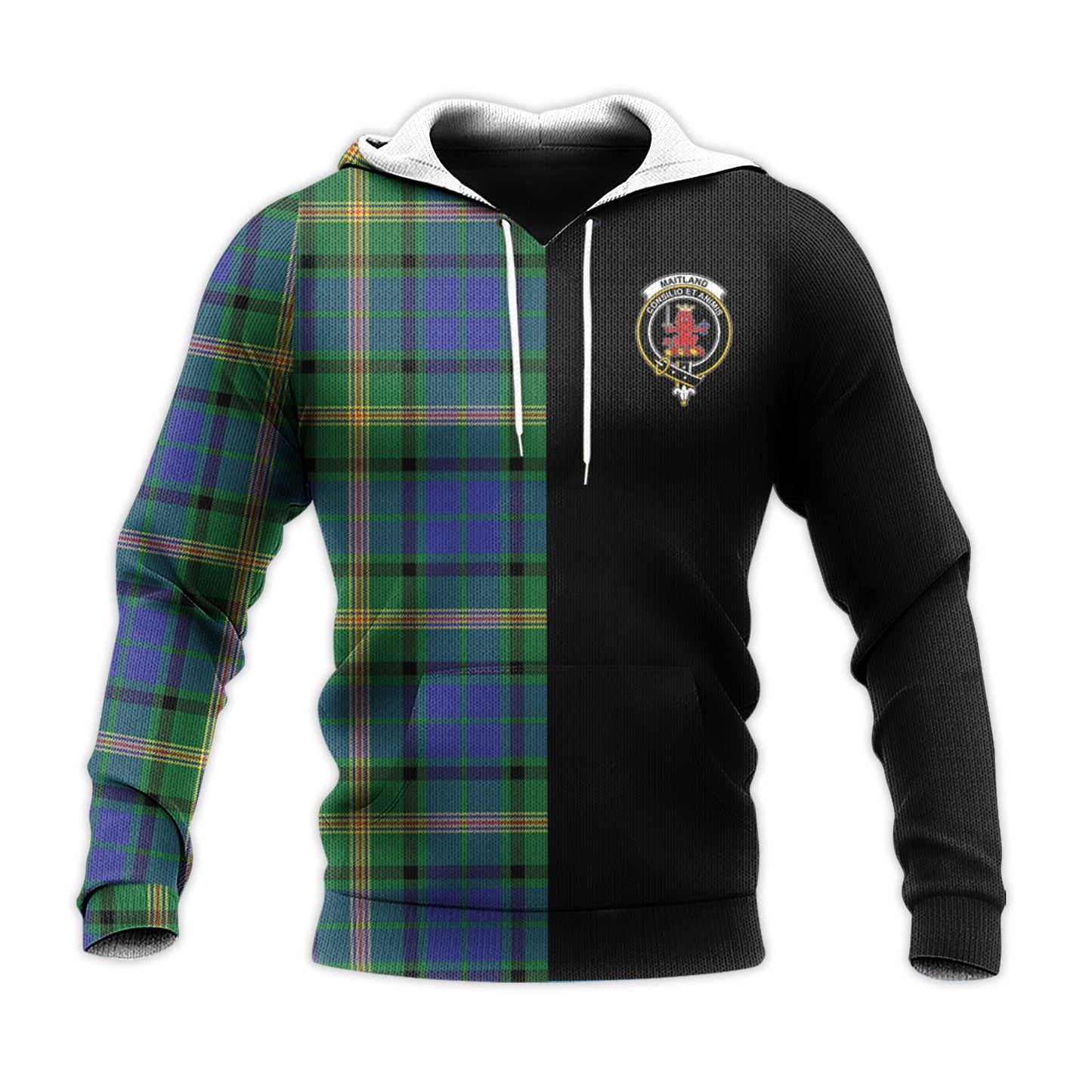 Printivon Maitland Tartan Personalize Half Hoodie