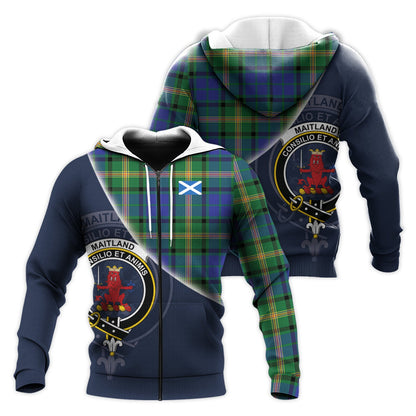 Printivon Maitland Tartan Scottish Crest Hoodie