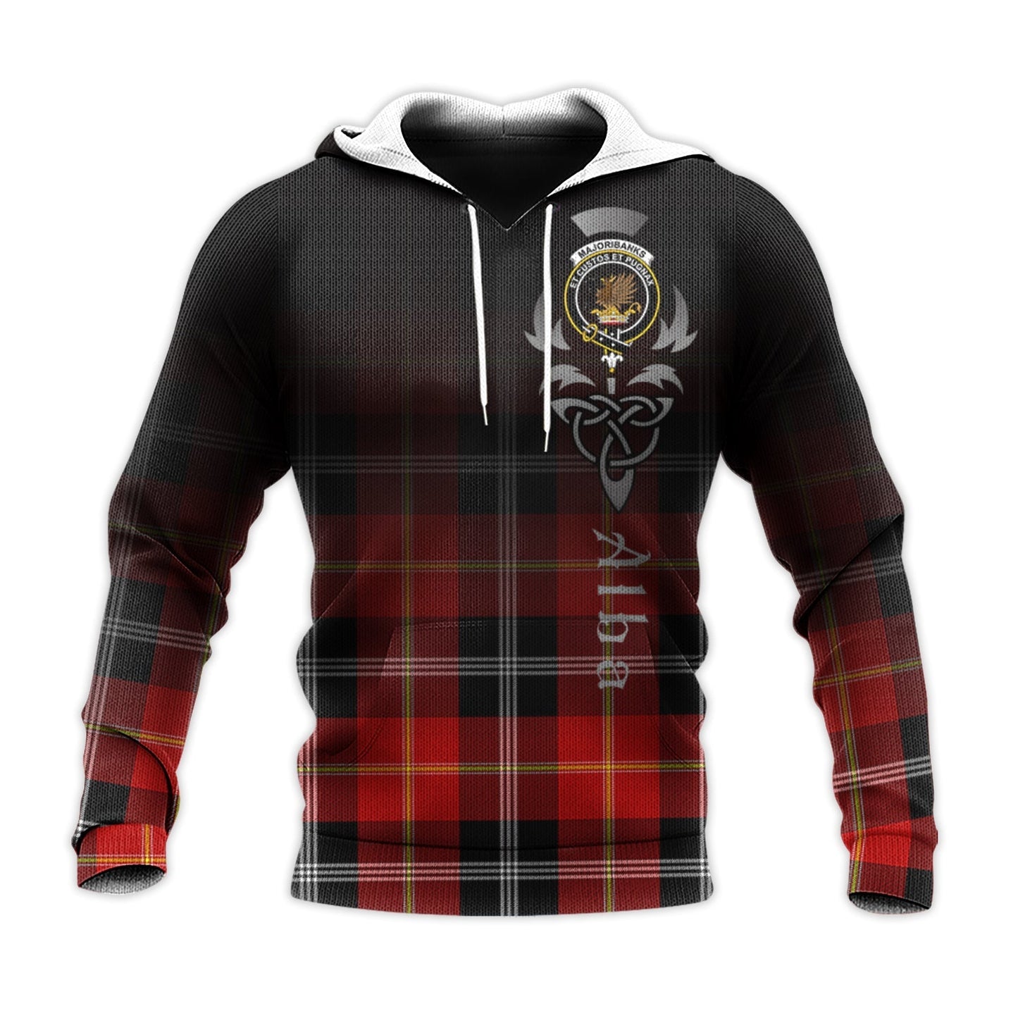 Printivon Majoribanks Tartan Crest Alba Celtic Hoodie