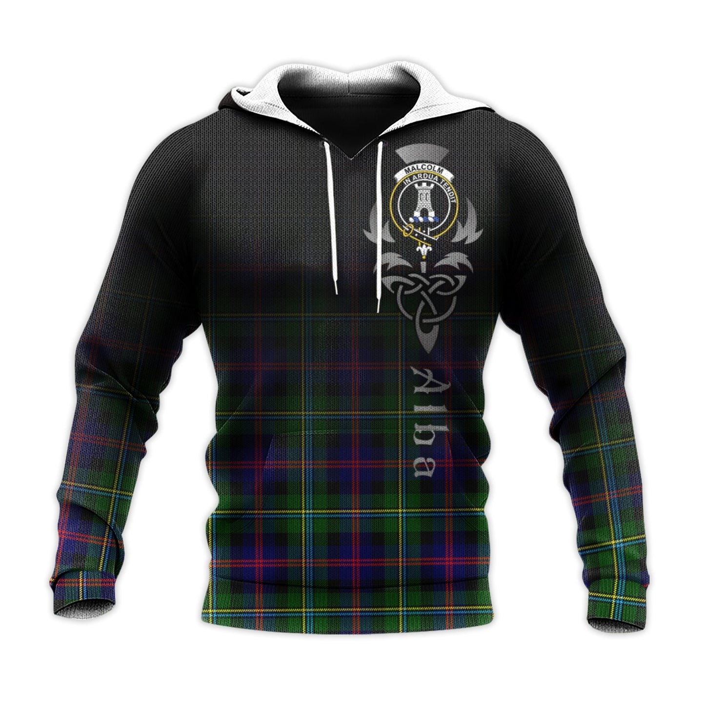 Printivon Malcolm Tartan Crest Alba Celtic Hoodie