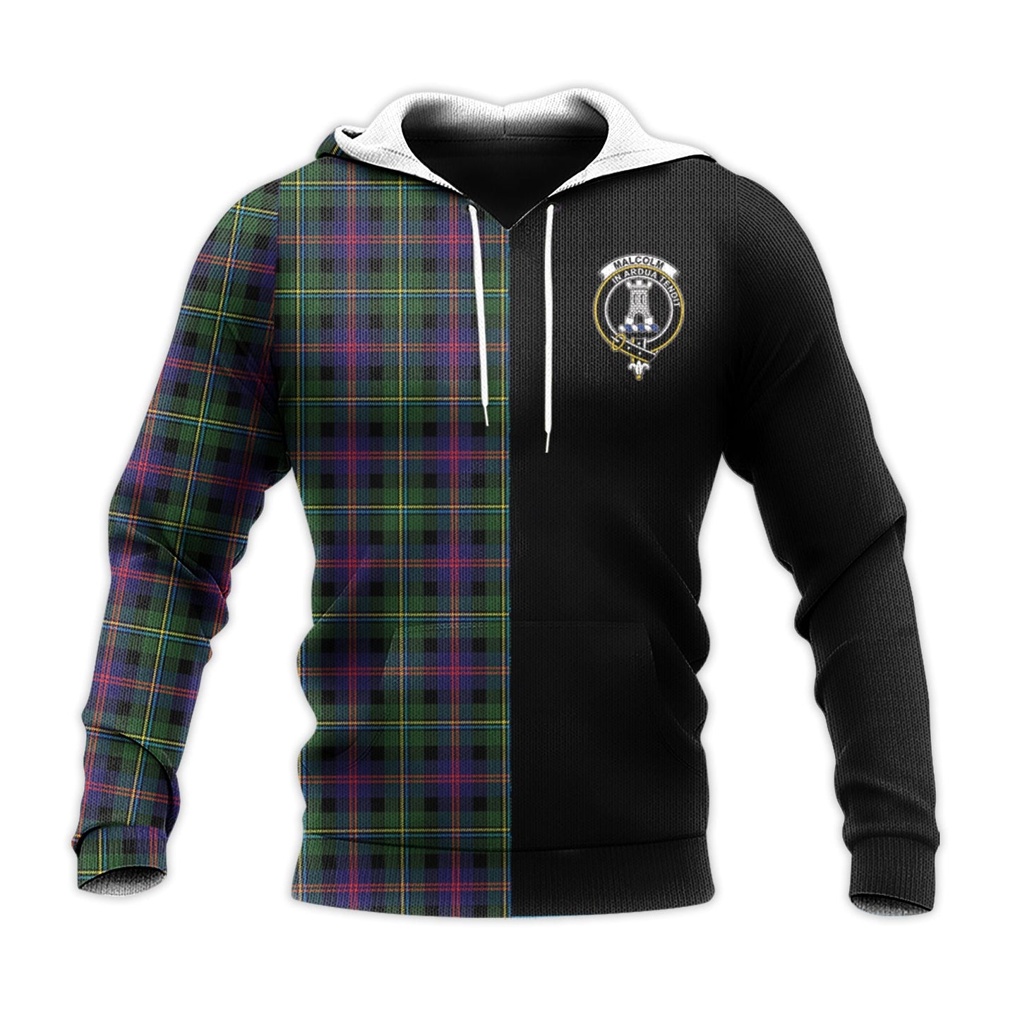 Printivon Malcolm Tartan Personalize Half Hoodie