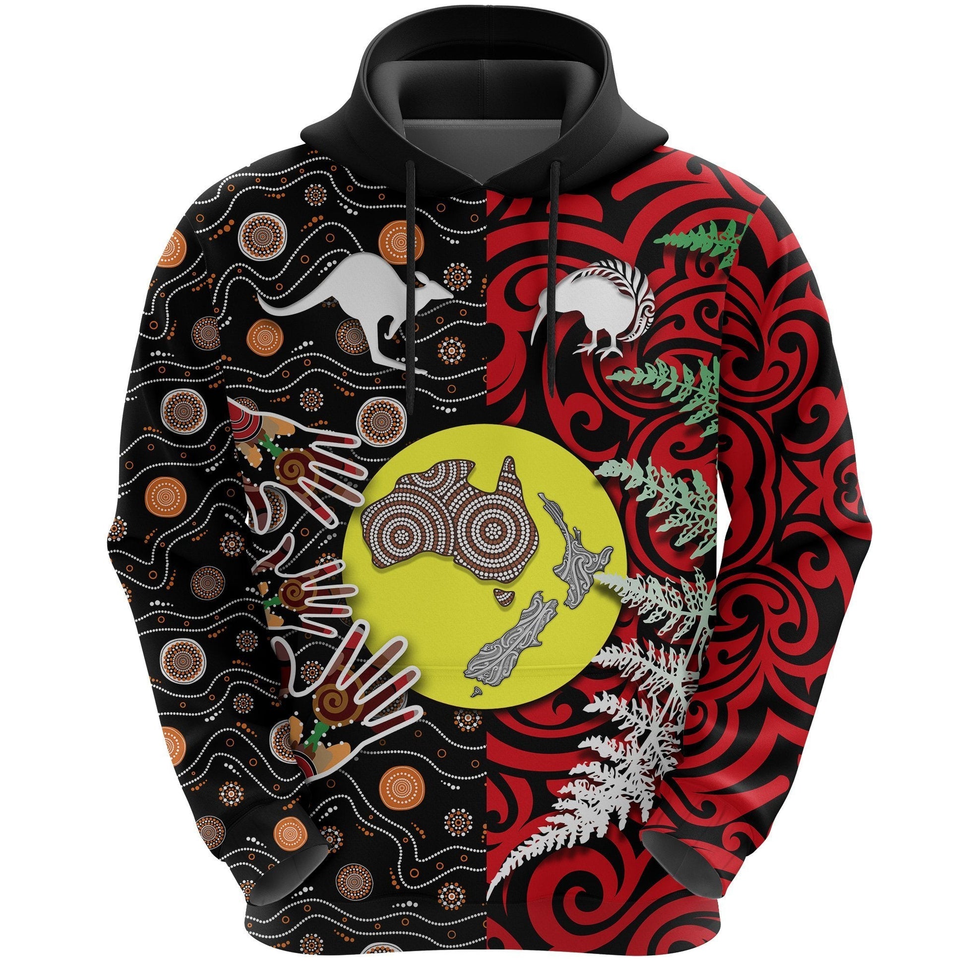 New Zealand Australia Hoodie Maori Aboriginal