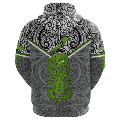 New Zealand Maori Rugby Hoodie Pride Version Gray