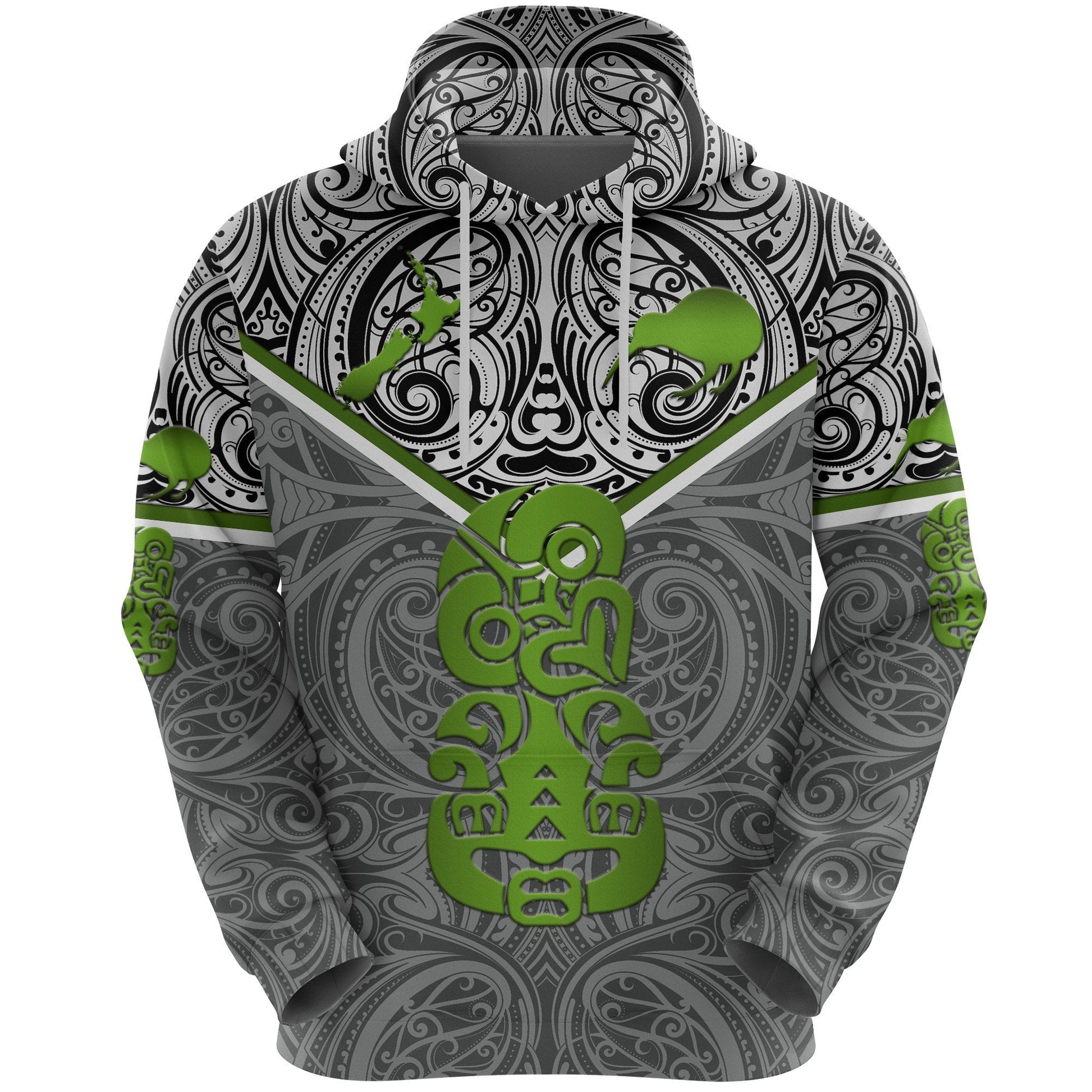New Zealand Maori Rugby Hoodie Pride Version Gray