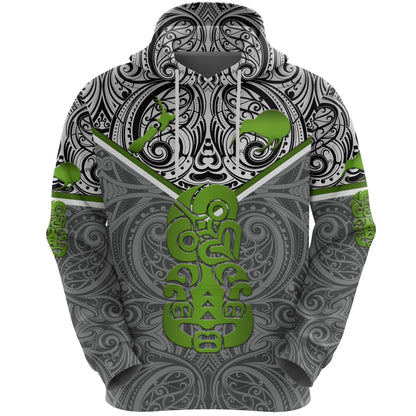 New Zealand Maori Rugby Hoodie Pride Version Gray