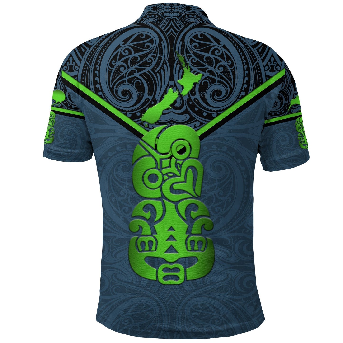 New Zealand Maori Rugby Polo Shirt Pride Version - Navy