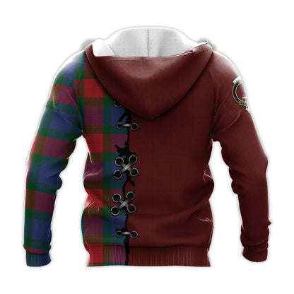 Printivon Mar Tartan Hoodie Lion Rampant And Celtic Thistle Style