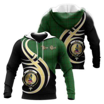 Printivon Mar Tribe Clan Believe In Me Crest Tartan Knitted Hoodie Custom Your Text