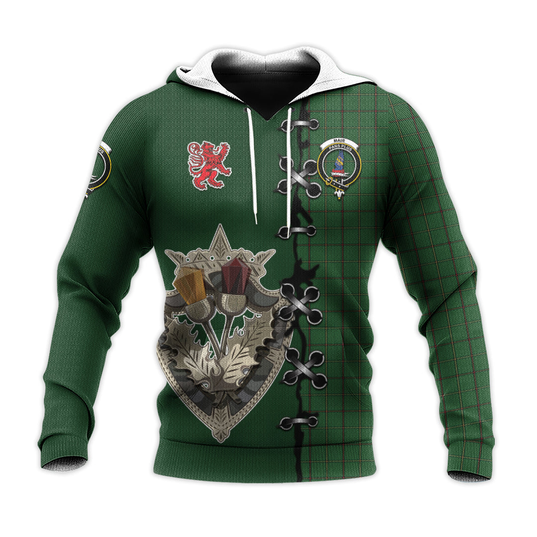 Printivon Mar Tribe Tartan Hoodie Lion Rampant And Celtic Thistle Style