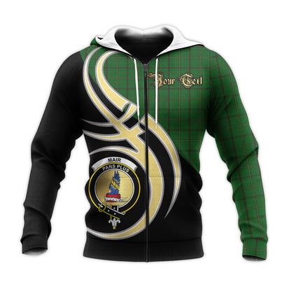 Printivon Mar Tribe Clan Believe In Me Crest Tartan Knitted Hoodie Custom Your Text