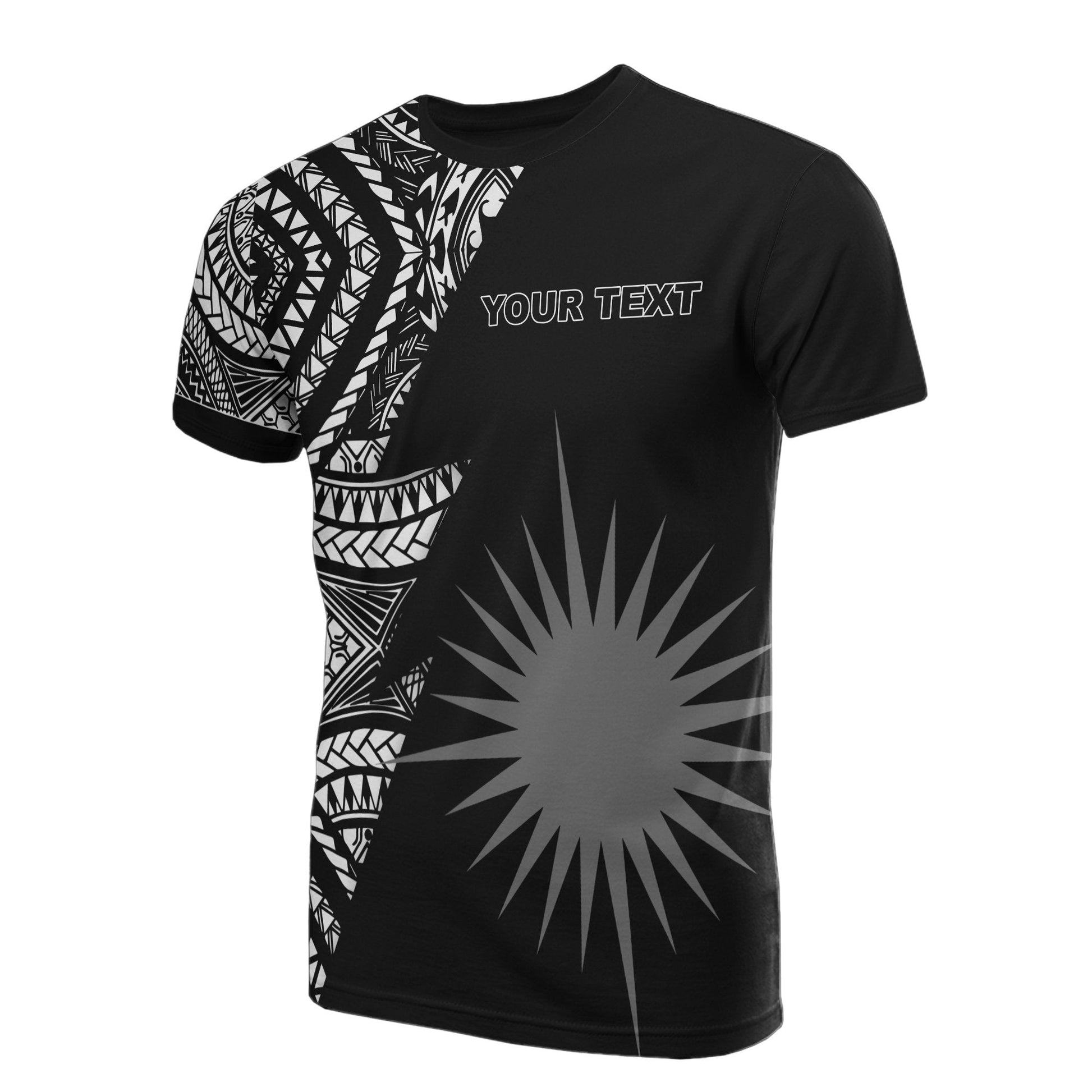 Marshall Custom Personalised All Over T Shirt Marshall Islands Flag Micronesian Pattern