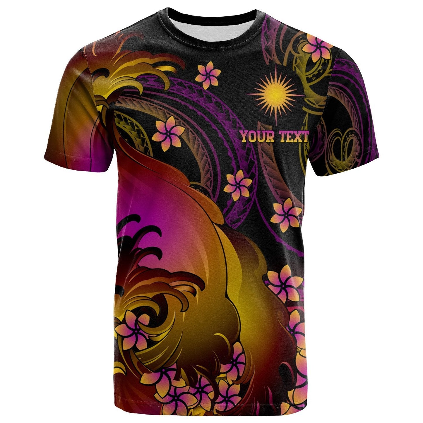 Marshall Islands Custom Personalised T-shirt Marshall Islands in wave