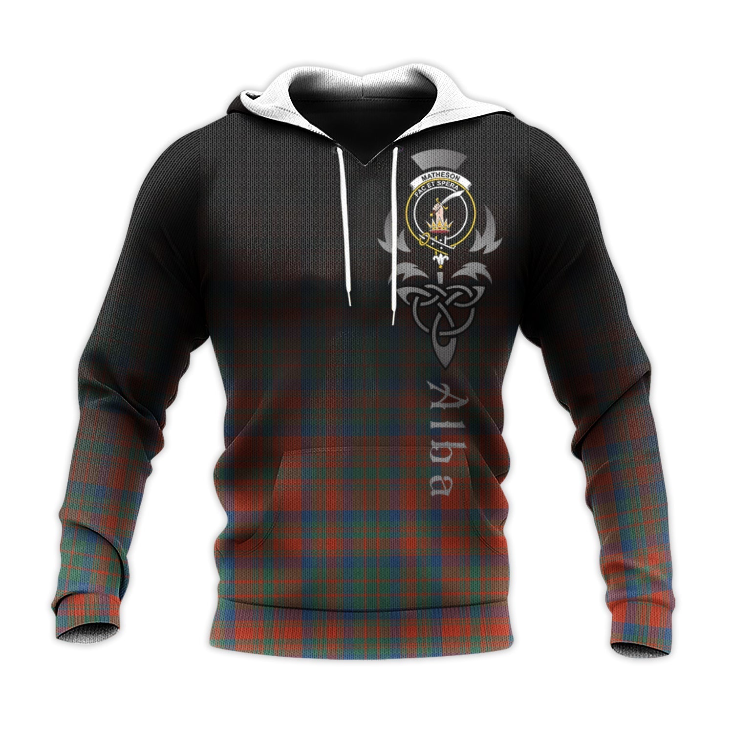 Printivon Matheson Ancient Tartan Crest Alba Celtic Hoodie