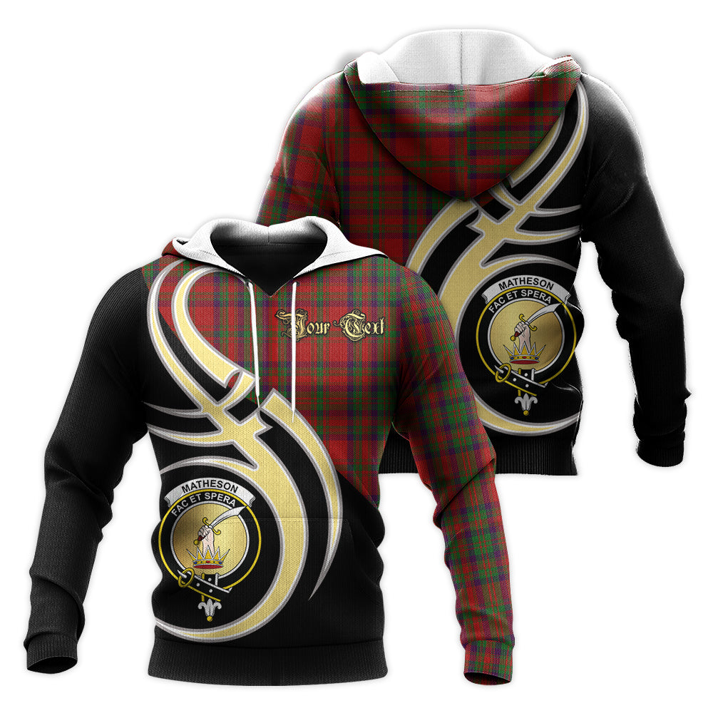 Printivon Matheson Dress Clan Believe In Me Crest Tartan Knitted Hoodie Custom Your Text