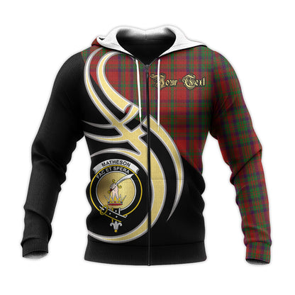Printivon Matheson Dress Clan Believe In Me Crest Tartan Knitted Hoodie Custom Your Text