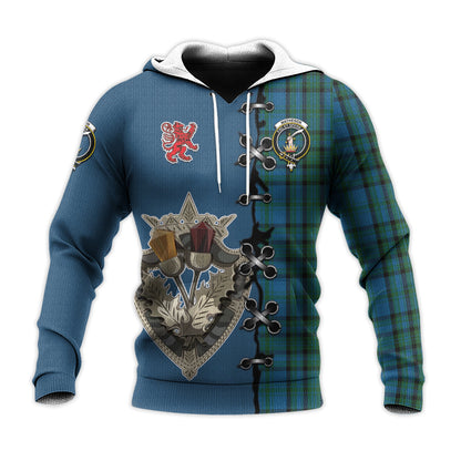 Printivon Matheson Hunting Tartan Hoodie Lion Rampant And Celtic Thistle Style