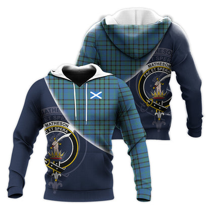Printivon Matheson Hunting Ancient Tartan Scottish Crest Hoodie
