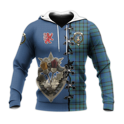 Printivon Matheson Hunting Ancient Tartan Hoodie Lion Rampant And Celtic Thistle Style