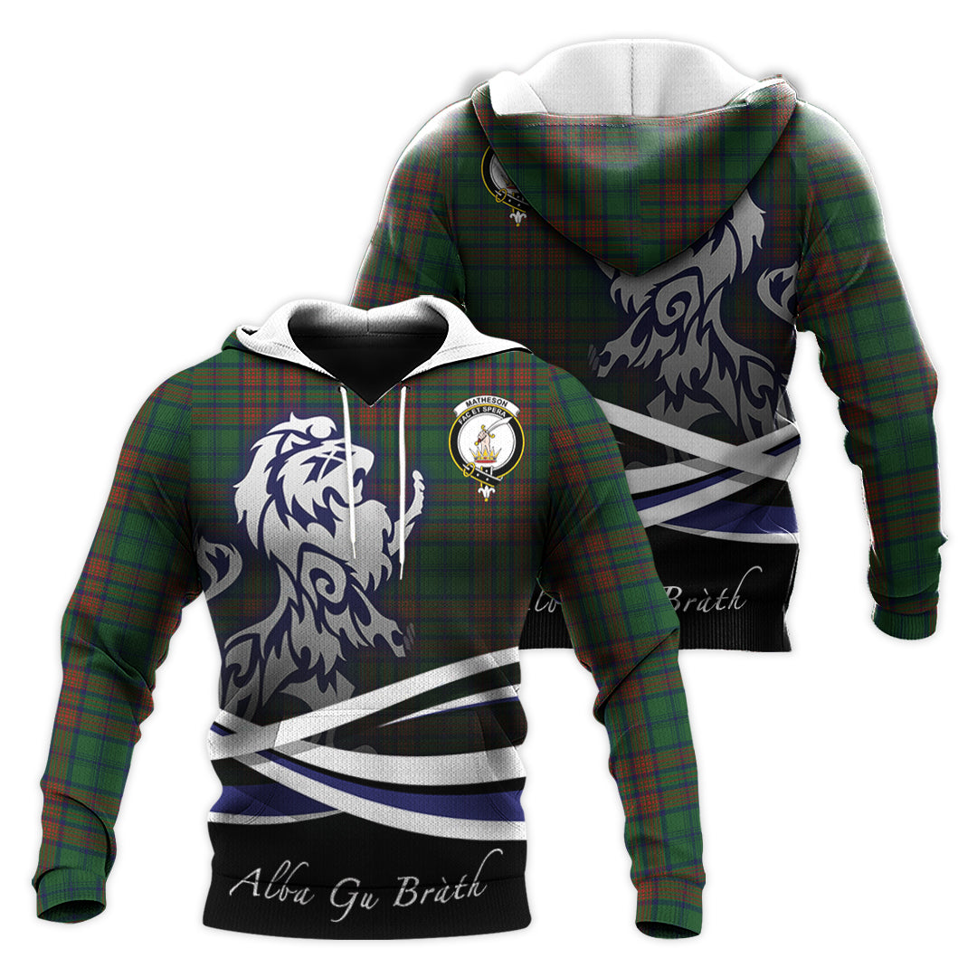 Printivon Matheson Hunting Highland Tartan Scottish Lion Hoodie