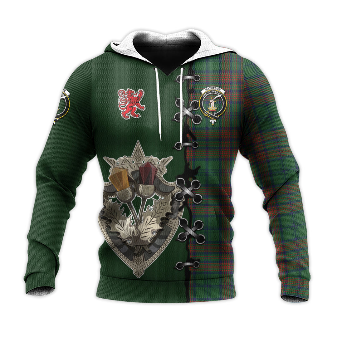 Printivon Matheson Hunting Highland Tartan Hoodie Lion Rampant And Celtic Thistle Style