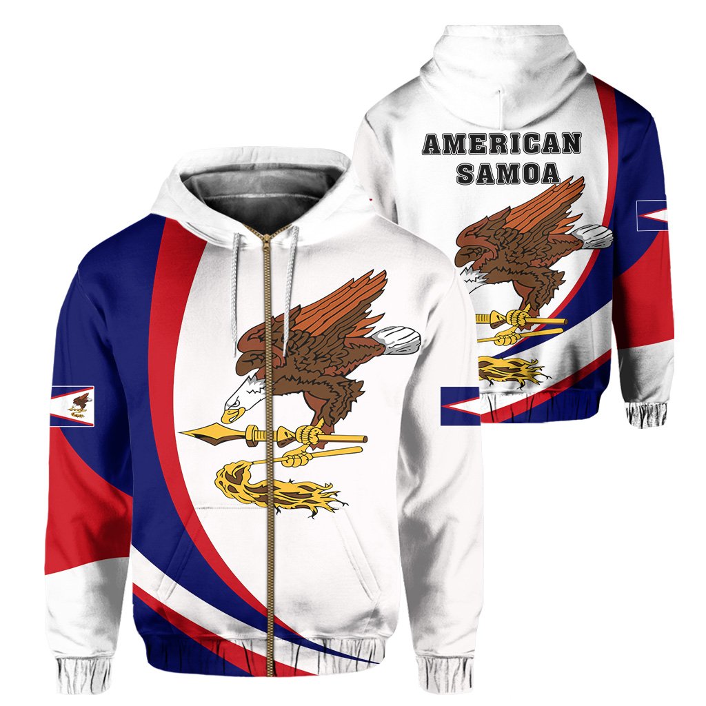 American Samoa Hoodie Zip up Arch Style