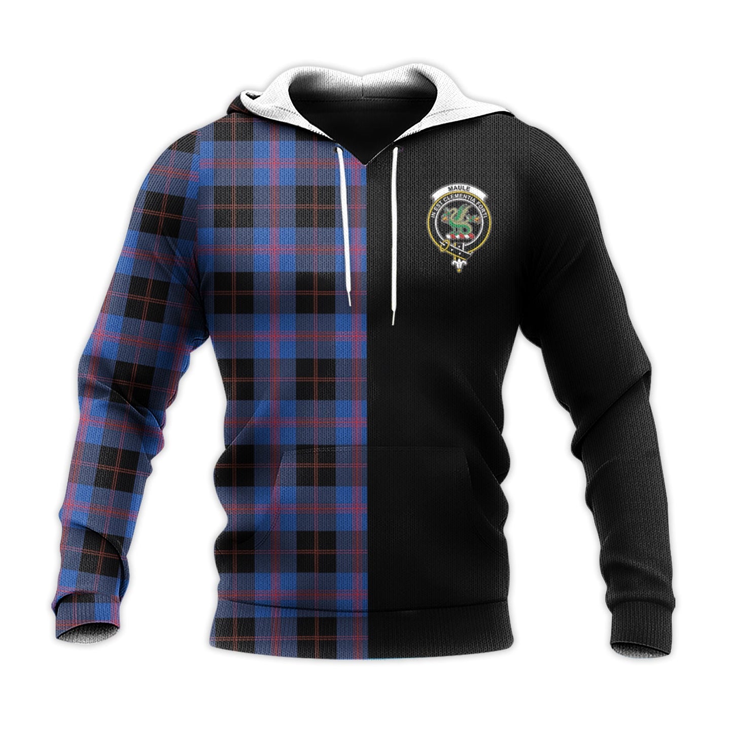 Printivon Maule Tartan Personalize Half Hoodie