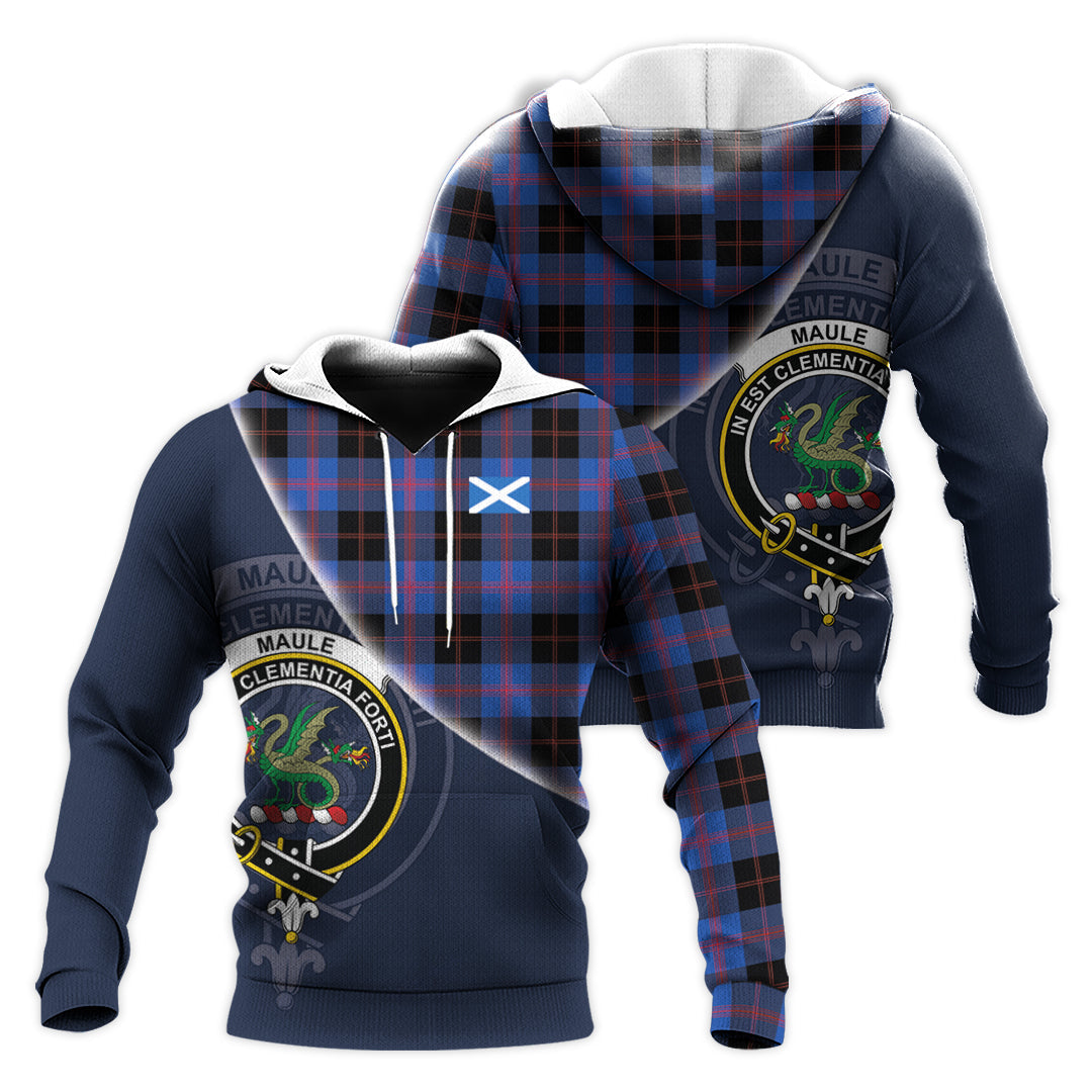 Printivon Maule Tartan Scottish Crest Hoodie