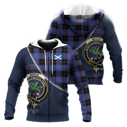 Printivon Maule Tartan Scottish Crest Hoodie