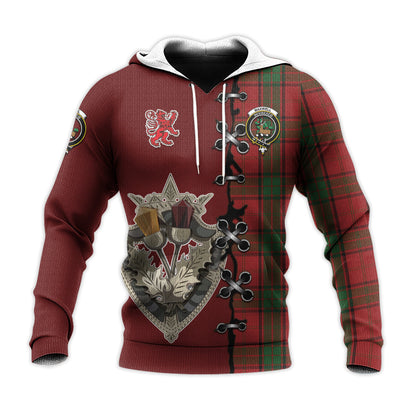 Printivon Maxwell Tartan Hoodie Lion Rampant And Celtic Thistle Style
