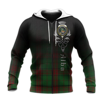 Printivon Maxwell Hunting Tartan Crest Alba Celtic Hoodie