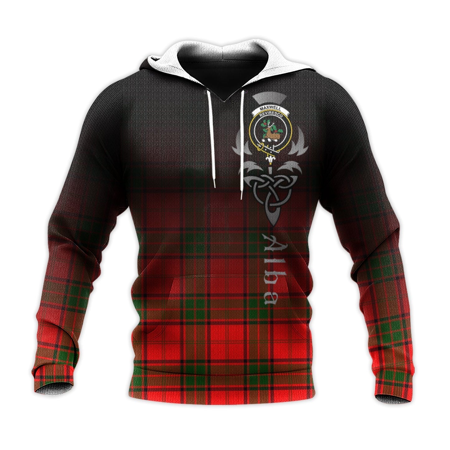 Printivon Maxwell Modern Tartan Crest Alba Celtic Hoodie
