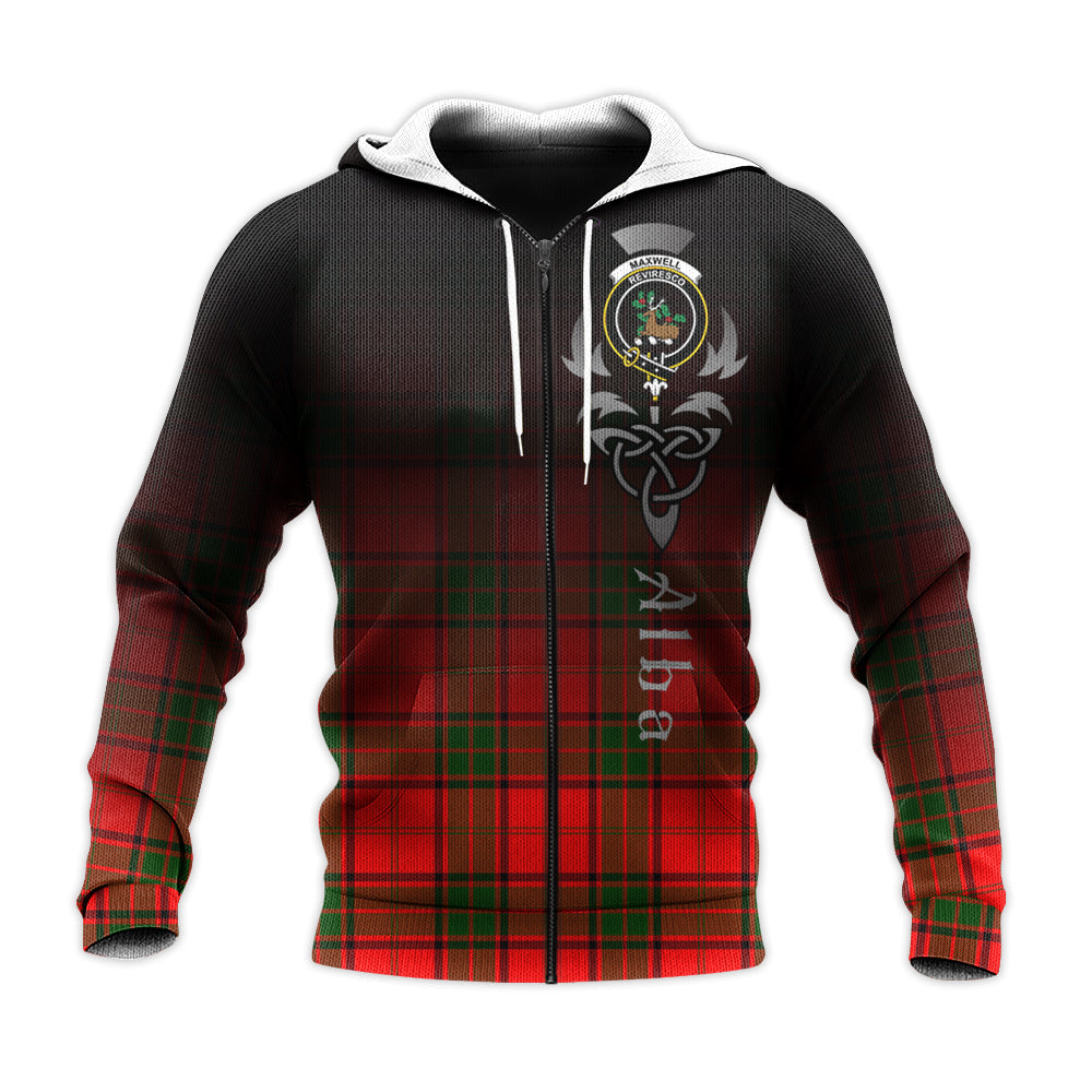 Printivon Maxwell Modern Tartan Crest Alba Celtic Hoodie