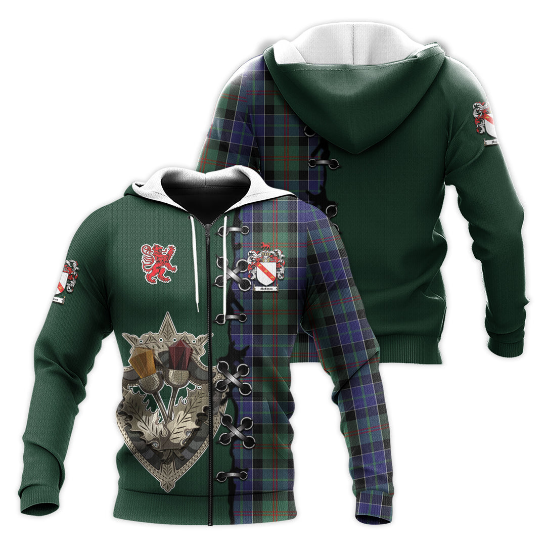 Printivon Mcfadzen 02 Tartan Hoodie Lion Rampant And Celtic Thistle Style