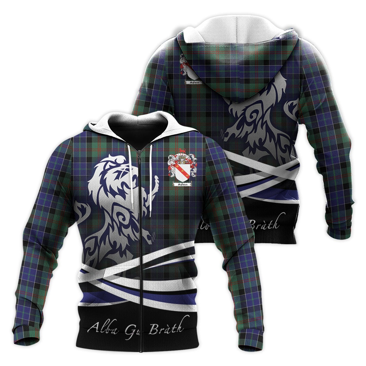 Printivon Mcfadzen 02 Tartan Scottish Lion Hoodie
