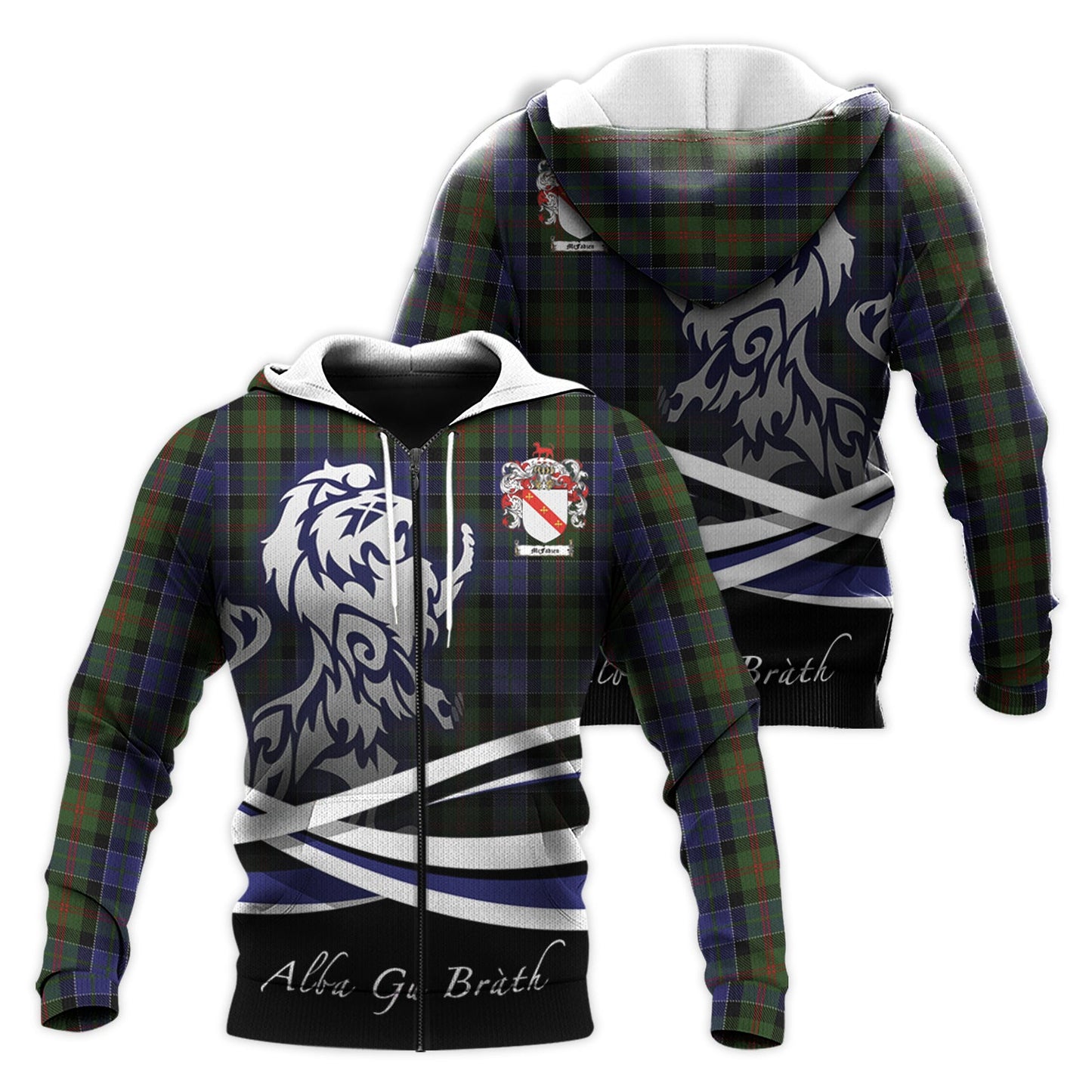 Printivon Mcfadzen 03 Tartan Scottish Lion Hoodie