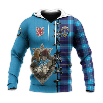 Printivon Mckerrell Tartan Hoodie Lion Rampant And Celtic Thistle Style