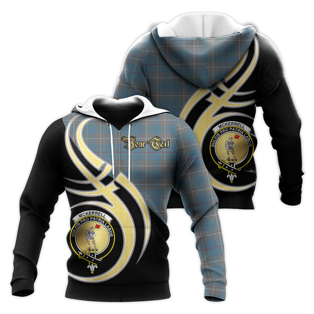 Printivon Mckerrell Of Hillhouse Dress Clan Believe In Me Crest Tartan Knitted Hoodie Custom Your Text