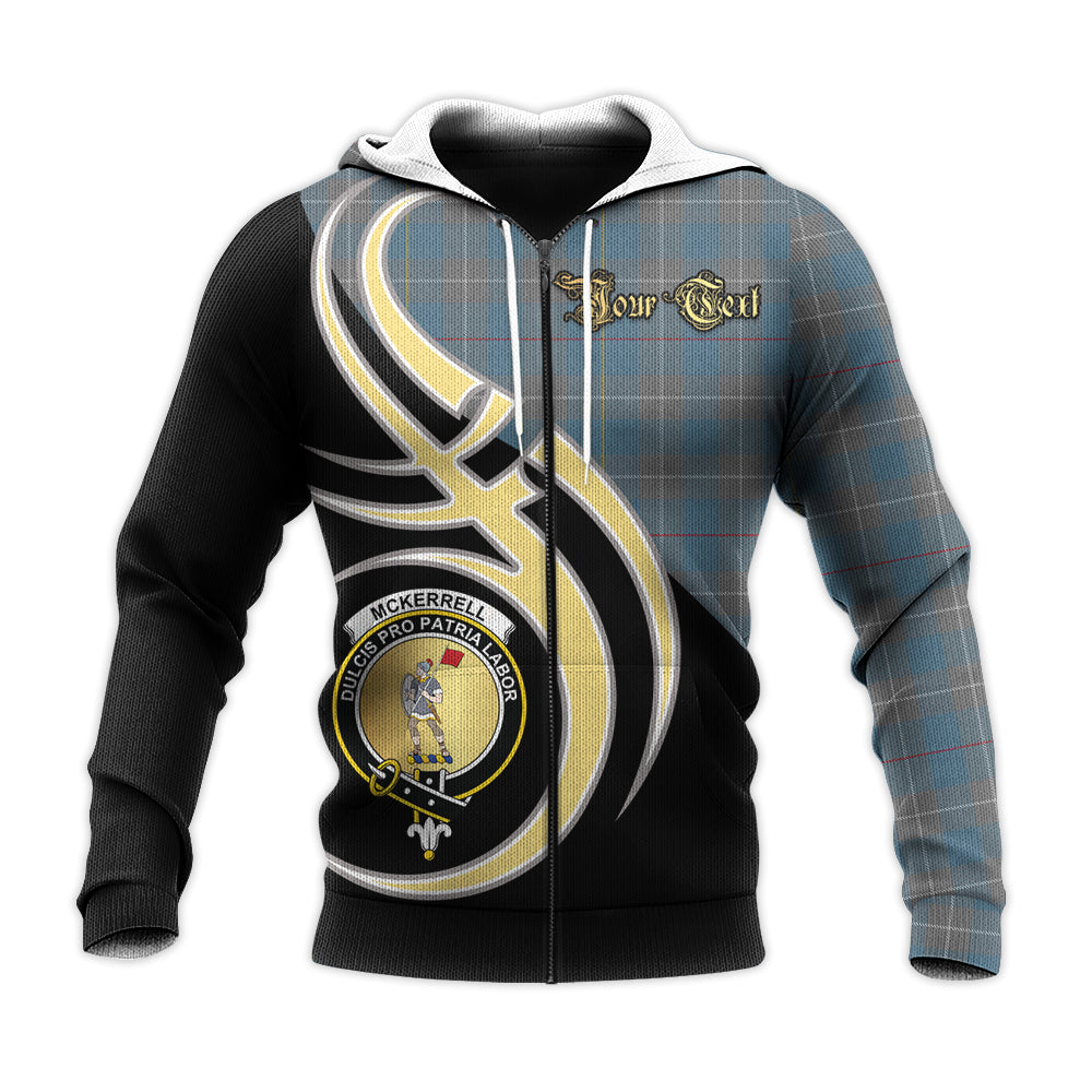 Printivon Mckerrell Of Hillhouse Dress Clan Believe In Me Crest Tartan Knitted Hoodie Custom Your Text