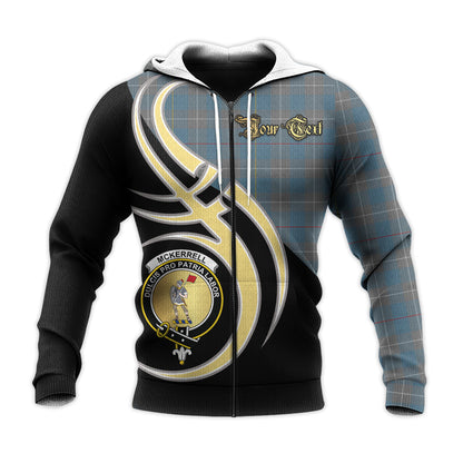 Printivon Mckerrell Of Hillhouse Dress Clan Believe In Me Crest Tartan Knitted Hoodie Custom Your Text