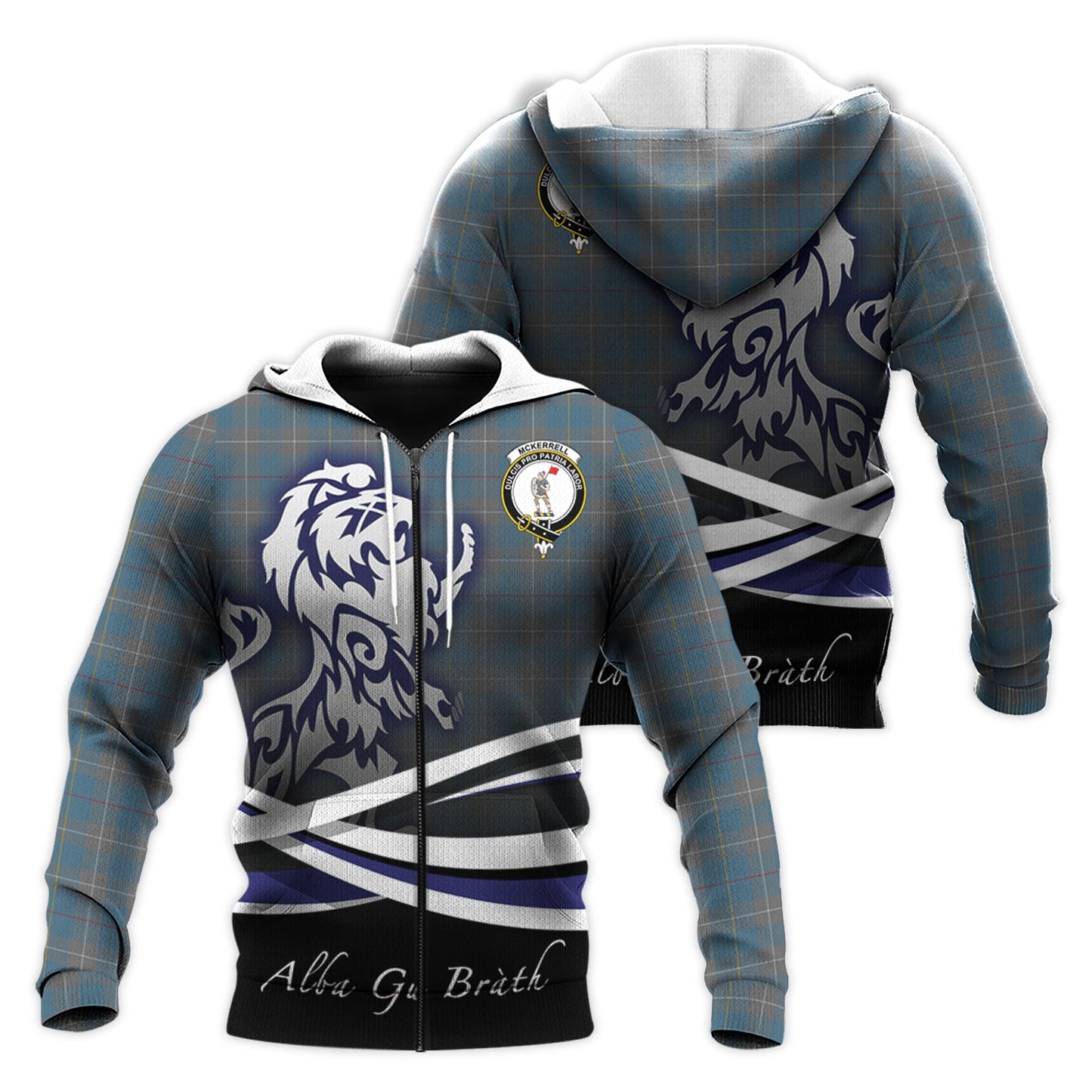 Printivon Mckerrell Of Hillhouse Dress Tartan Scottish Lion Hoodie