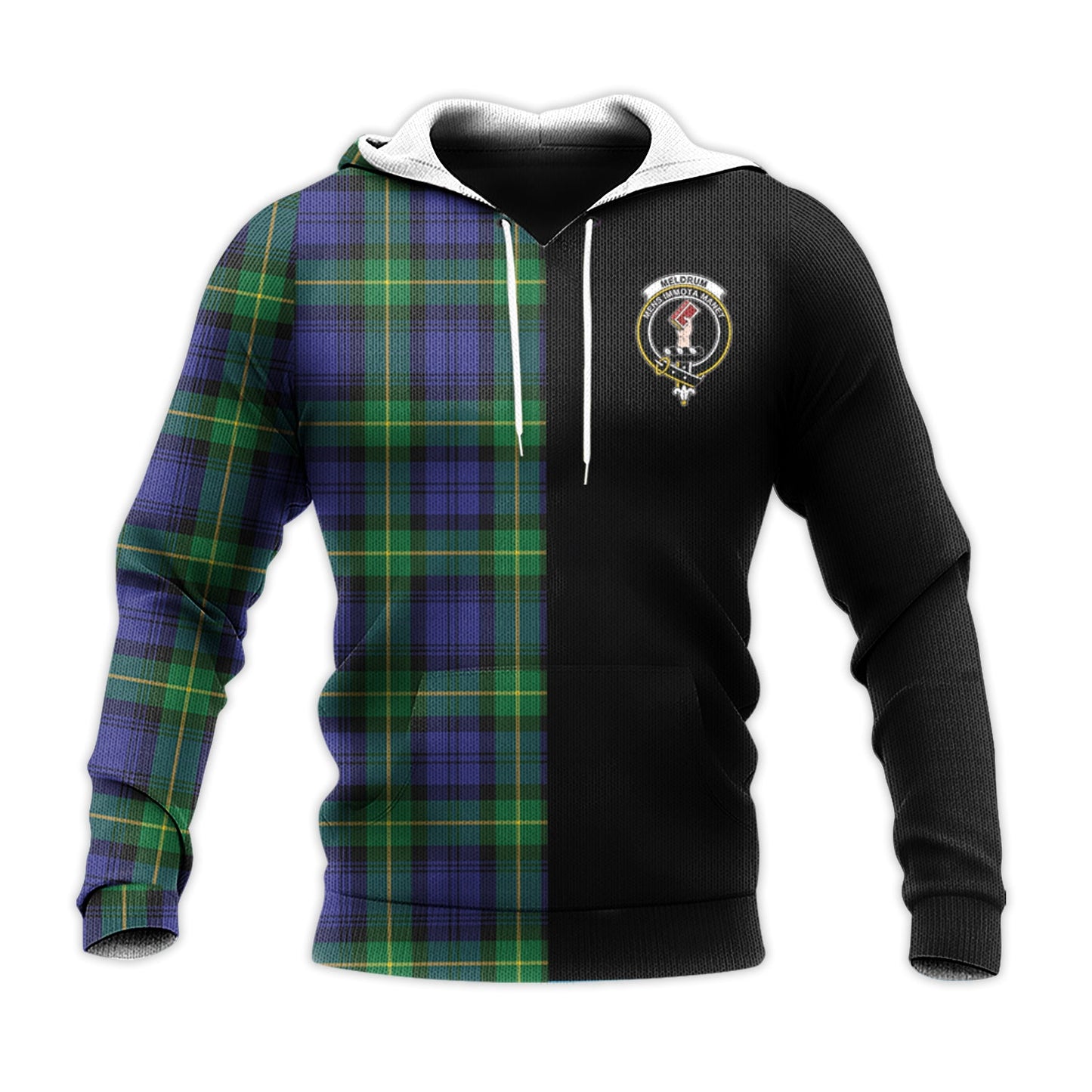 Printivon Meldrum Tartan Personalize Half Hoodie