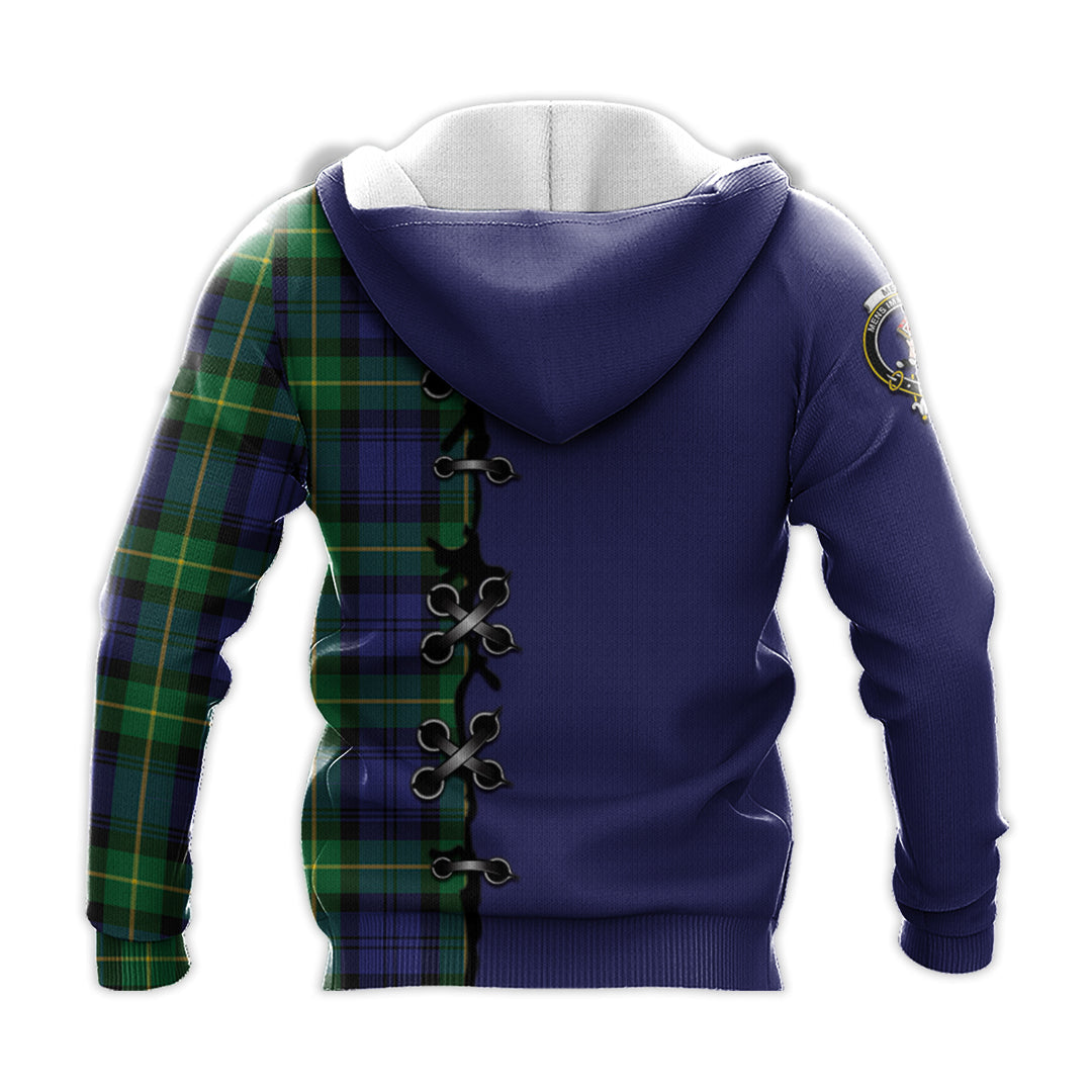 Printivon Meldrum Tartan Hoodie Lion Rampant And Celtic Thistle Style