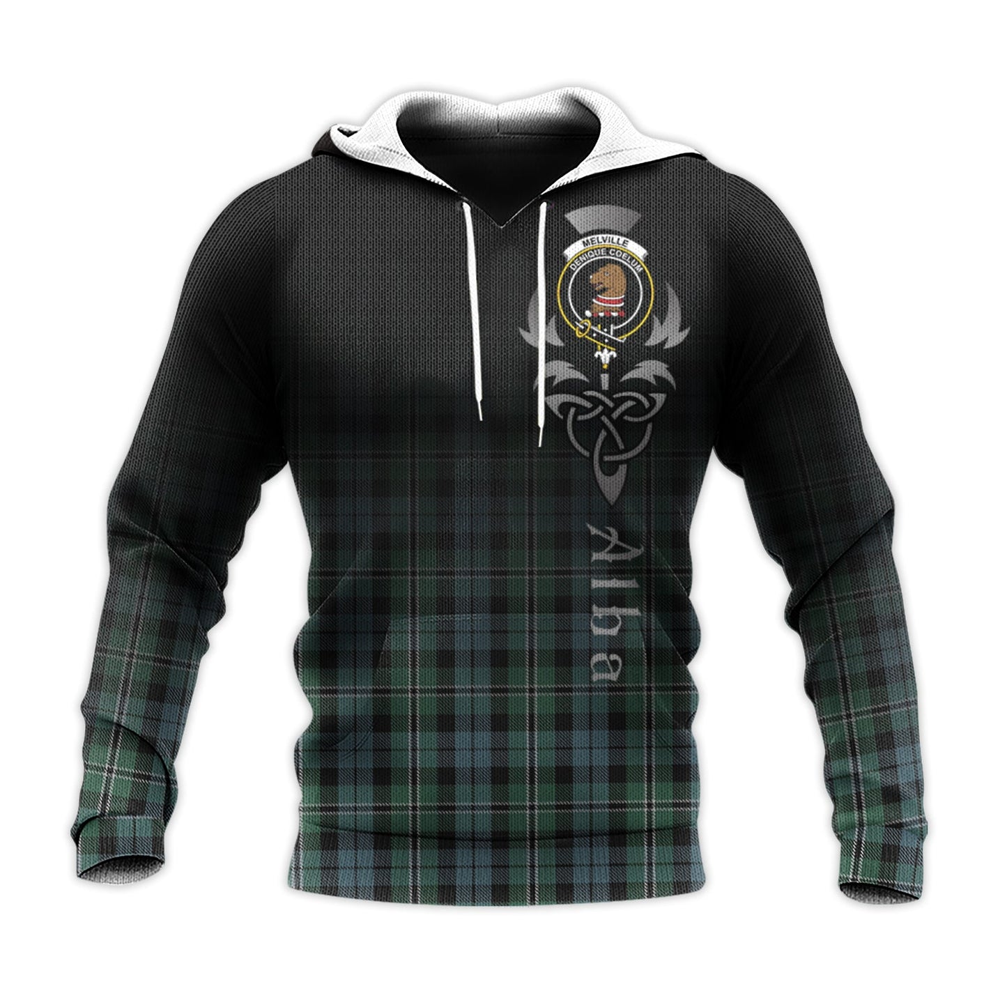 Printivon Melville Tartan Crest Alba Celtic Hoodie