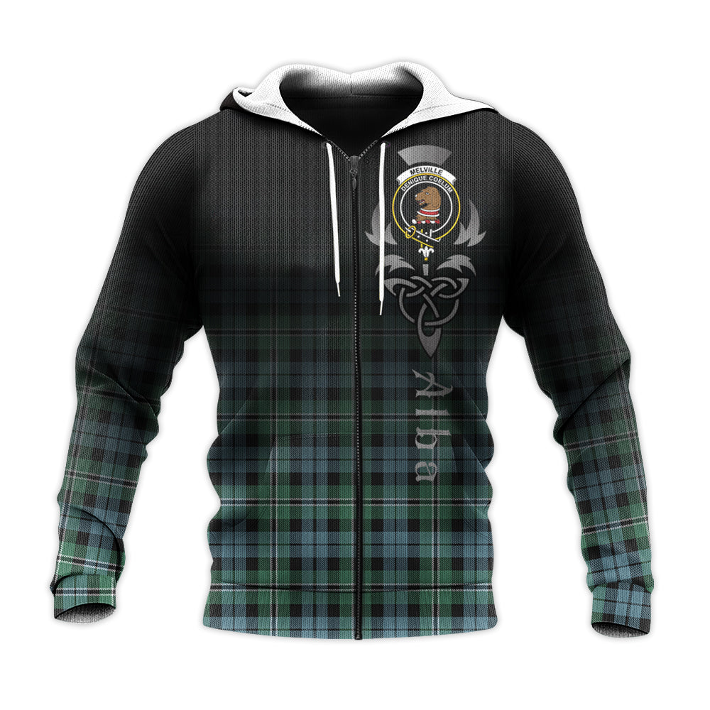 Printivon Melville Ancient Tartan Crest Alba Celtic Hoodie