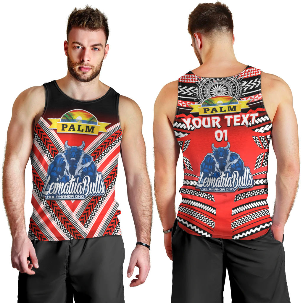 Custom Personalised Mate Ma'a Tonga Men Tank Top Leimatu'a Bulls Creative Style Red, Custom Text And Number