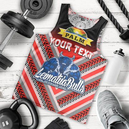Custom Personalised Mate Ma'a Tonga Men Tank Top Leimatu'a Bulls Creative Style Red